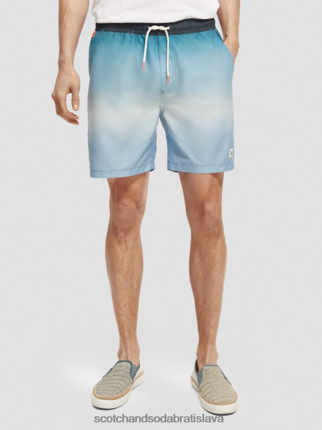 muži oblečenie tyrkysový gradient Scotch & Soda plavecké krátke nohavice s potlačou strednej dĺžky 4ZV00D694