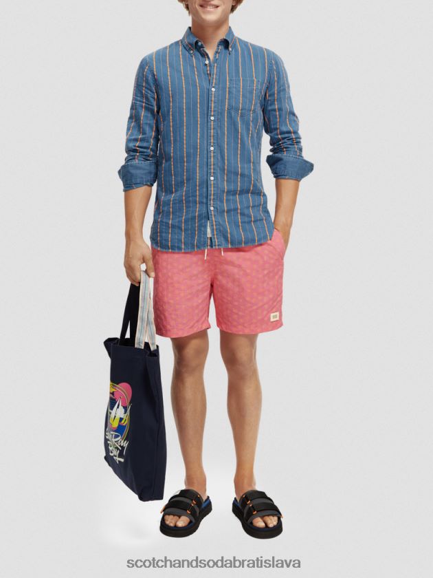 muži oblečenie voskový list plameniaka aop Scotch & Soda plavecké krátke nohavice s potlačou strednej dĺžky 4ZV00D671