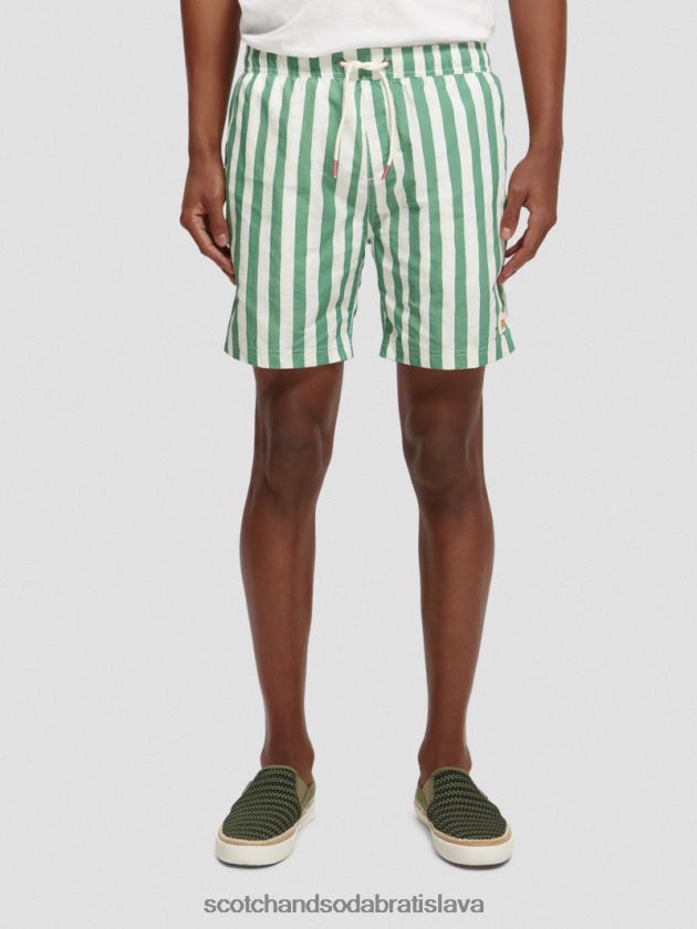 muži oblečenie zelený pásik na farbenie kravaty Scotch & Soda plavkové šortky s potlačou strednej dĺžky 4ZV00D680