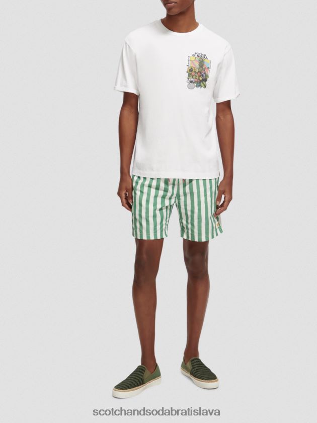 muži oblečenie zelený pásik na farbenie kravaty Scotch & Soda plavkové šortky s potlačou strednej dĺžky 4ZV00D680