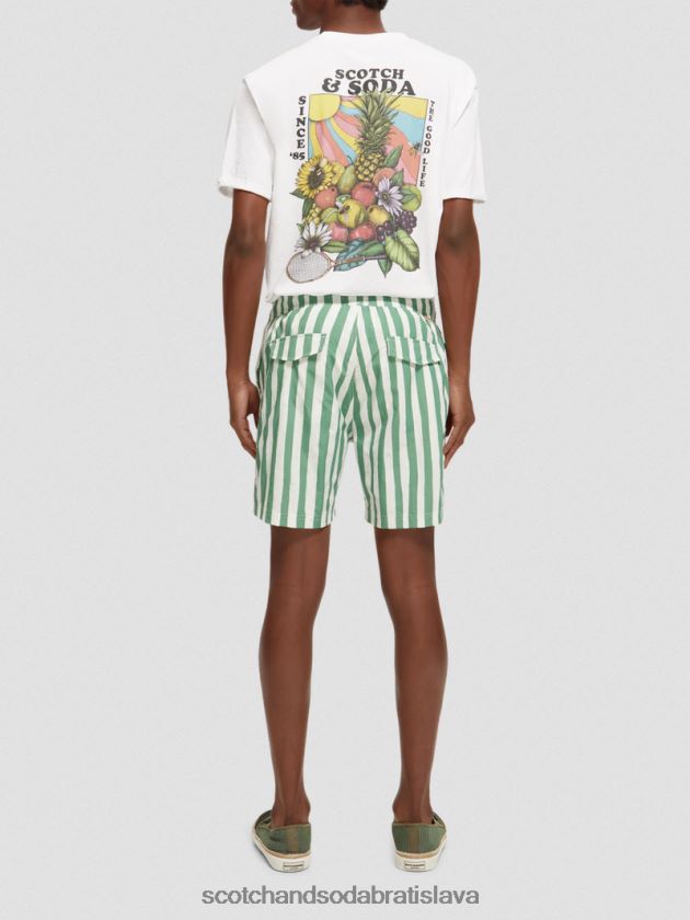 muži oblečenie zelený pásik na farbenie kravaty Scotch & Soda plavkové šortky s potlačou strednej dĺžky 4ZV00D680