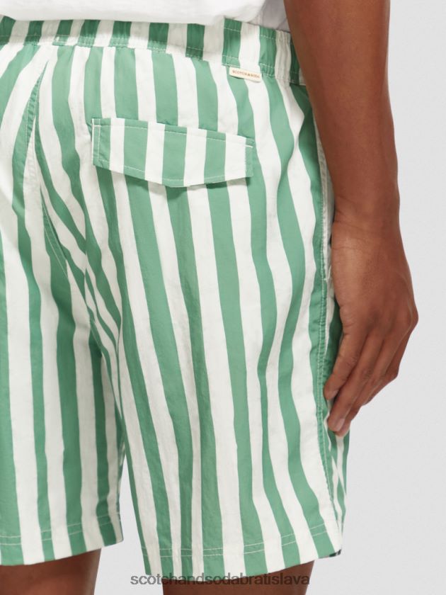 muži oblečenie zelený pásik na farbenie kravaty Scotch & Soda plavkové šortky s potlačou strednej dĺžky 4ZV00D680