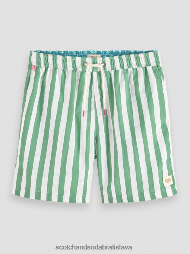 muži oblečenie zelený pásik na farbenie kravaty Scotch & Soda plavkové šortky s potlačou strednej dĺžky 4ZV00D680