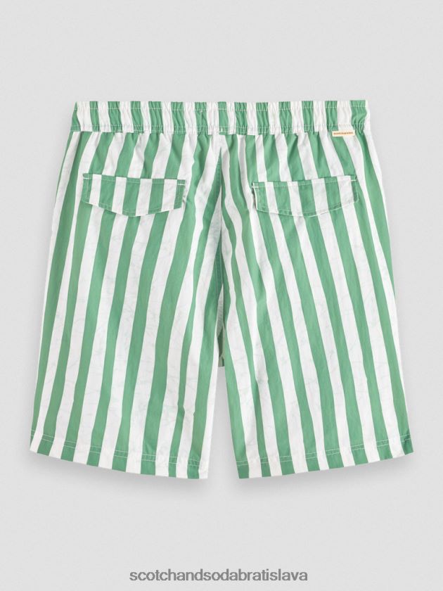 muži oblečenie zelený pásik na farbenie kravaty Scotch & Soda plavkové šortky s potlačou strednej dĺžky 4ZV00D680