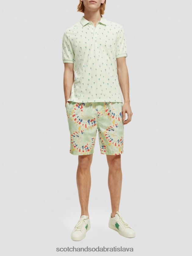 muži oblečenie farba na viazanie kvetov mäty Scotch & Soda obľúbené bermudy s potlačou 4ZV00D625