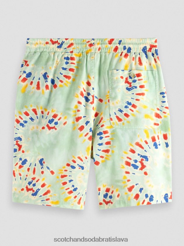 muži oblečenie farba na viazanie kvetov mäty Scotch & Soda obľúbené bermudy s potlačou 4ZV00D625