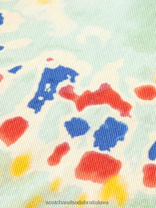 muži oblečenie farba na viazanie kvetov mäty Scotch & Soda obľúbené bermudy s potlačou 4ZV00D625