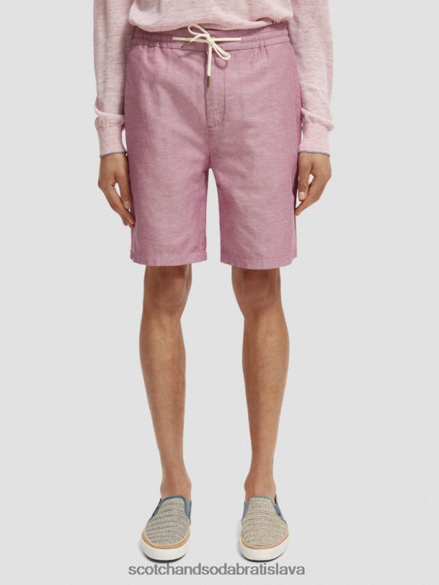 muži oblečenie narcis Scotch & Soda obľúbené bermudy z ľanovej zmesi 4ZV00D601