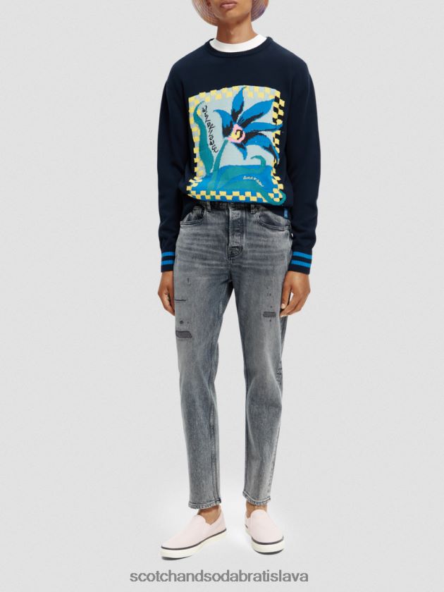 muži oblečenie combo a Scotch & Soda intarzia umelecké dielo organický sveter 4ZV00D641