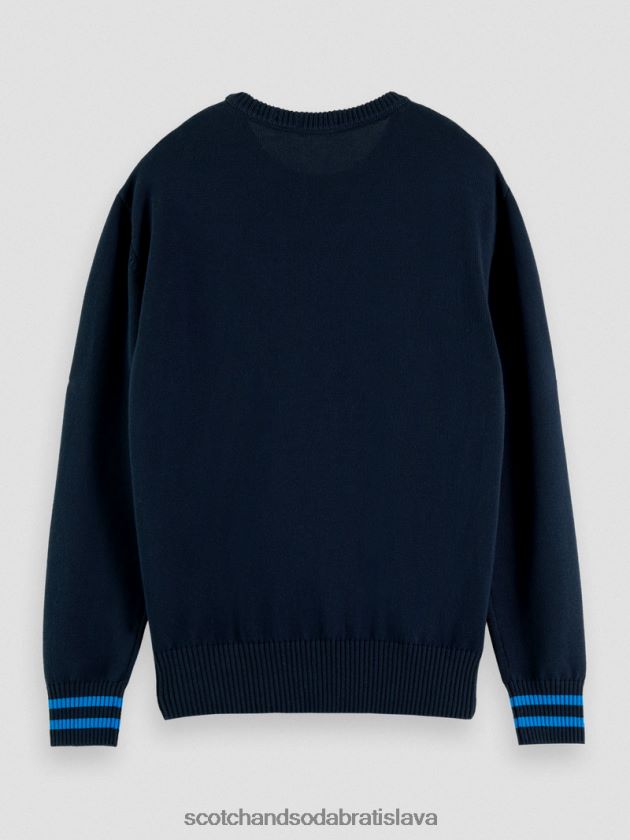 muži oblečenie combo a Scotch & Soda intarzia umelecké dielo organický sveter 4ZV00D641