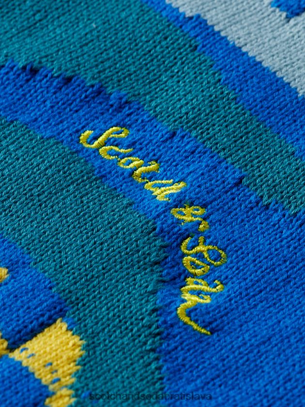 muži oblečenie combo a Scotch & Soda intarzia umelecké dielo organický sveter 4ZV00D641