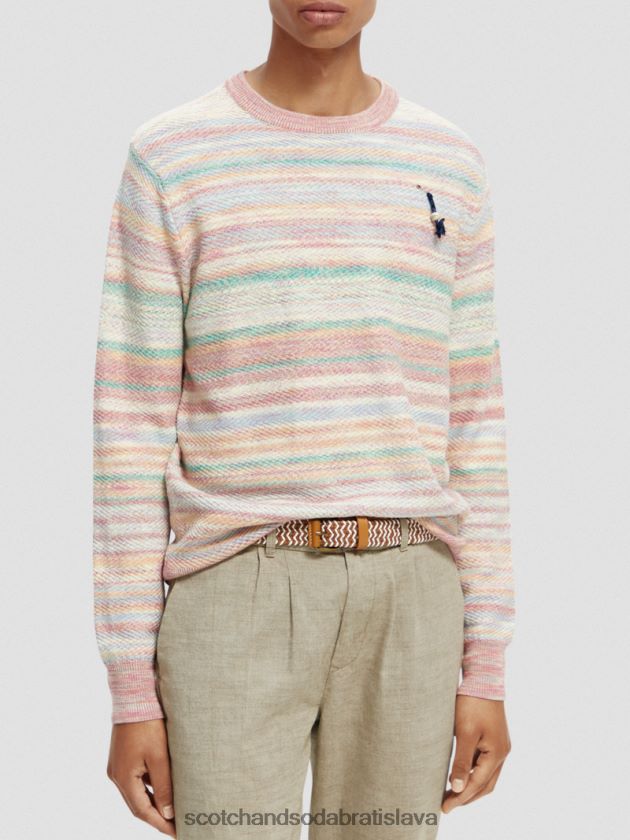 muži oblečenie combo a Scotch & Soda pletený pruhovaný sveter 4ZV00D634