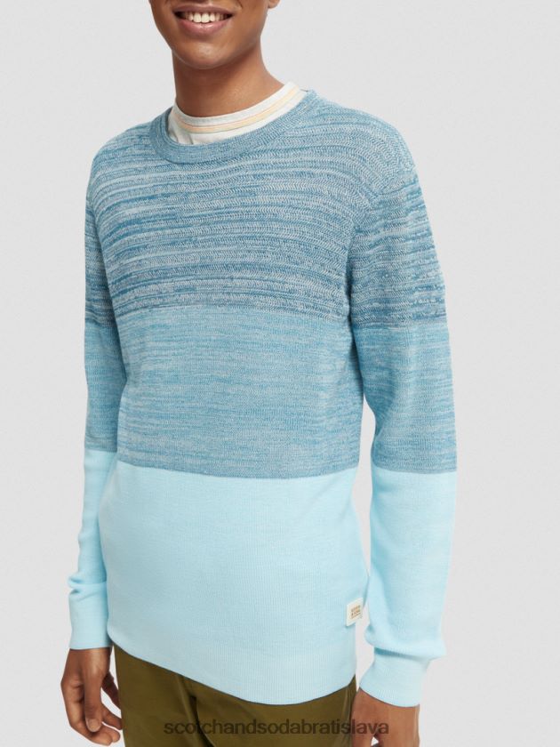 muži oblečenie combo b Scotch & Soda melírovaný organický sveter so štruktúrou 4ZV00D656