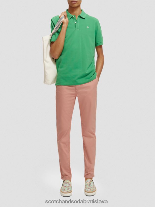 muži oblečenie amazonská zelená Scotch & Soda Pique polo z organickej bavlny 4ZV00D460