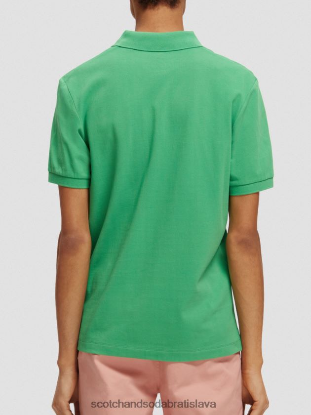 muži oblečenie amazonská zelená Scotch & Soda Pique polo z organickej bavlny 4ZV00D460