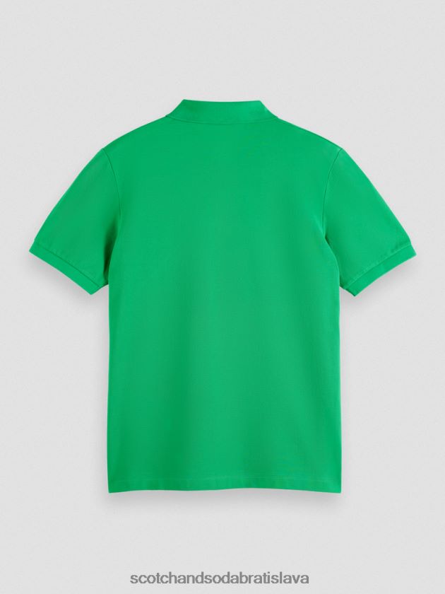 muži oblečenie amazonská zelená Scotch & Soda Pique polo z organickej bavlny 4ZV00D460