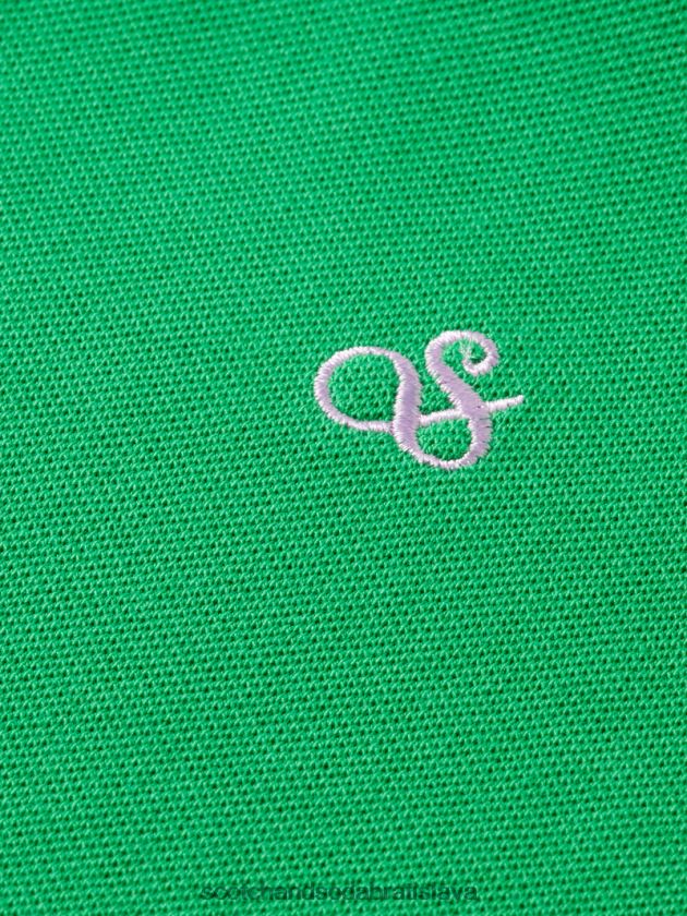 muži oblečenie amazonská zelená Scotch & Soda Pique polo z organickej bavlny 4ZV00D460
