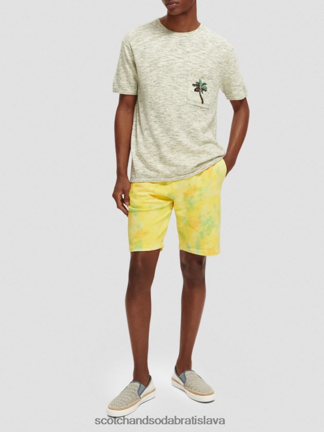 muži oblečenie armádna melanž Scotch & Soda melanžové vreckové umelecké tričko 4ZV00D415