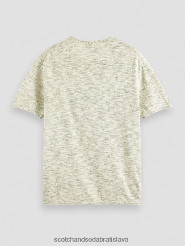 muži oblečenie armádna melanž Scotch & Soda melanžové vreckové umelecké tričko 4ZV00D415