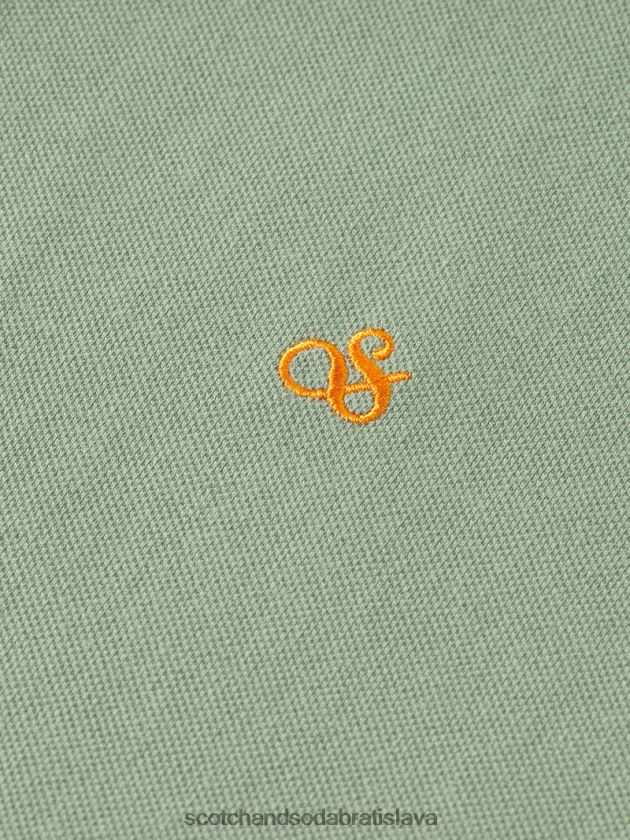 muži oblečenie armády Scotch & Soda Pique polo z organickej bavlny 4ZV00D464