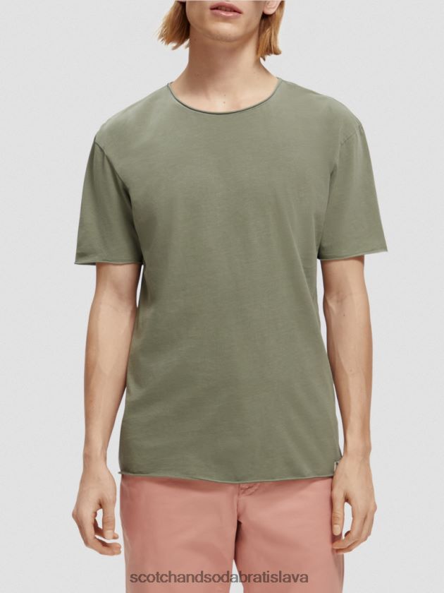 muži oblečenie armády Scotch & Soda uvoľnené tričko so syrovým okrajom 4ZV00D385