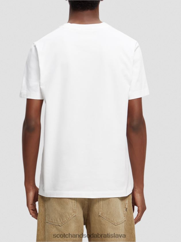 muži oblečenie biely Scotch & Soda Umelecké tričko bežného strihu 4ZV00D355