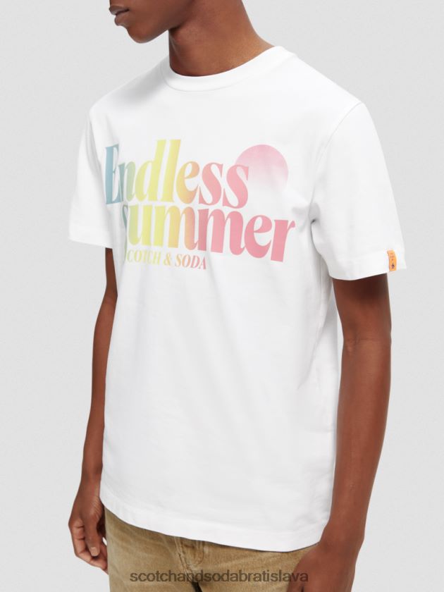 muži oblečenie biely Scotch & Soda Umelecké tričko bežného strihu 4ZV00D355