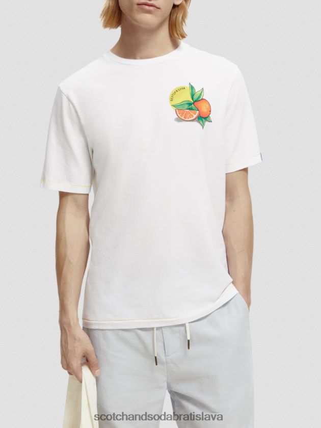 muži oblečenie biely Scotch & Soda Umelecké tričko bežného strihu 4ZV00D435