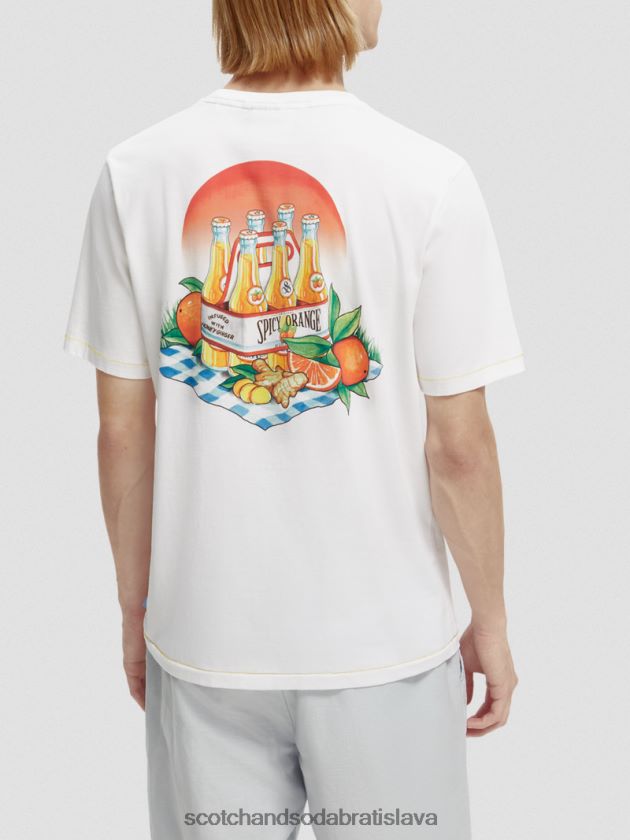 muži oblečenie biely Scotch & Soda Umelecké tričko bežného strihu 4ZV00D435