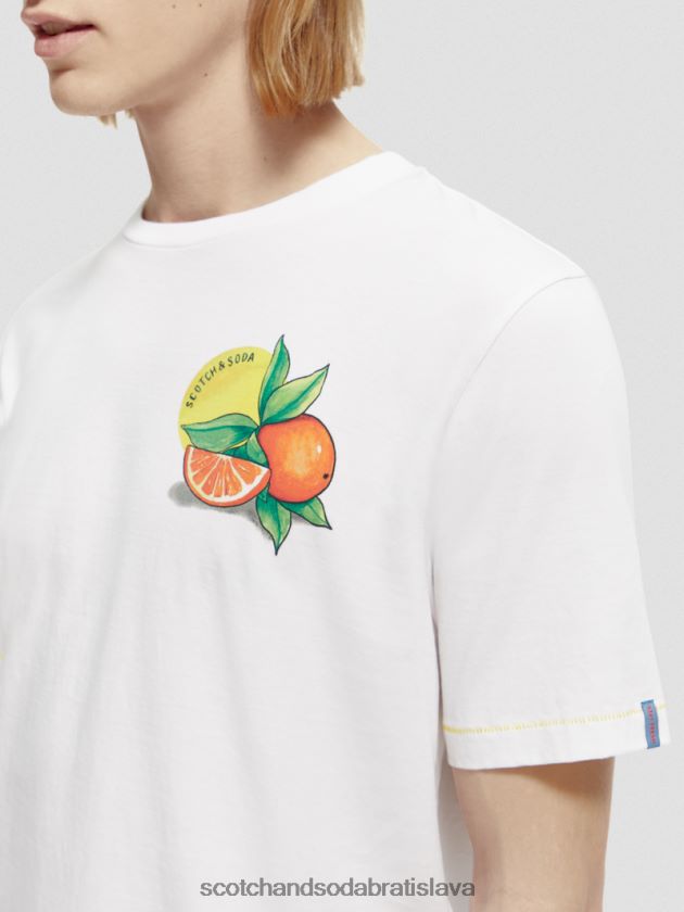 muži oblečenie biely Scotch & Soda Umelecké tričko bežného strihu 4ZV00D435