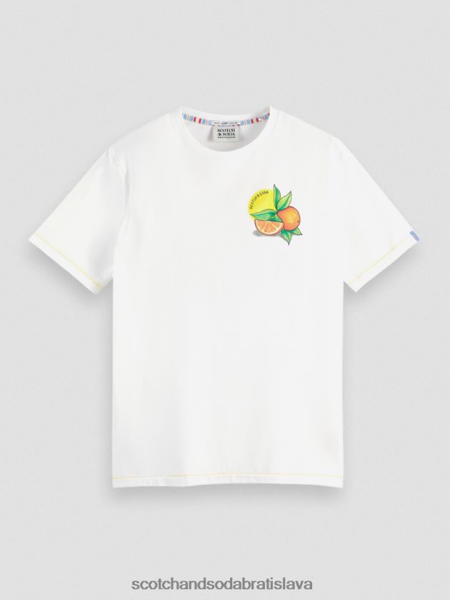 muži oblečenie biely Scotch & Soda Umelecké tričko bežného strihu 4ZV00D435