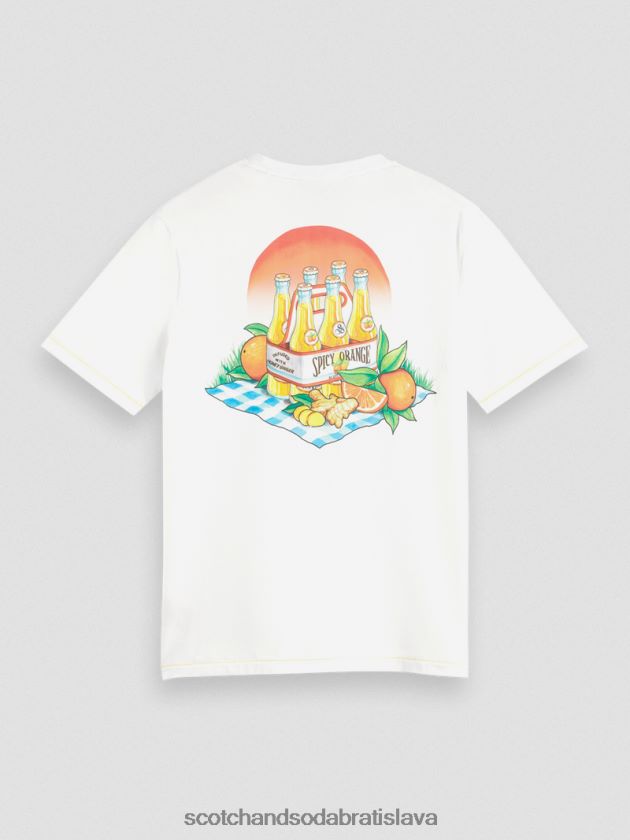 muži oblečenie biely Scotch & Soda Umelecké tričko bežného strihu 4ZV00D435