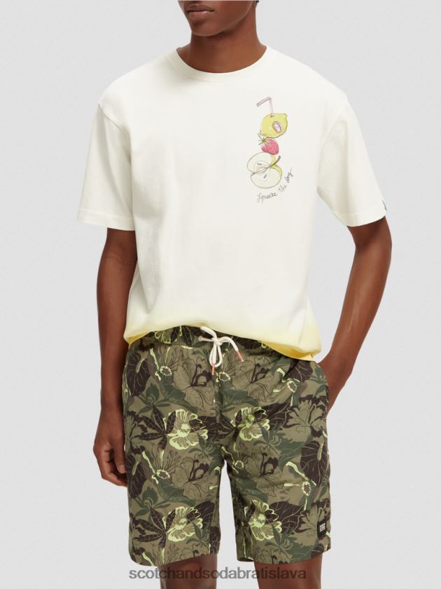 muži oblečenie biely Scotch & Soda Umelecké tričko uvoľneného strihu 4ZV00D418