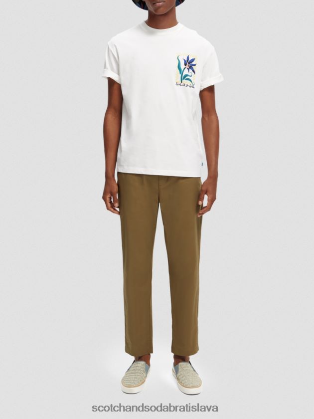 muži oblečenie biely Scotch & Soda Umelecké tričko uvoľneného strihu z organickej bavlny 4ZV00D417