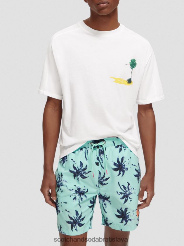 muži oblečenie biely Scotch & Soda umelecké tričko uvoľneného strihu 4ZV00D420