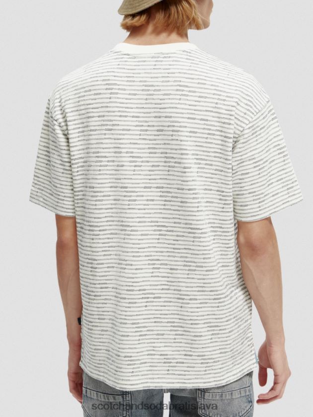 muži oblečenie combo a Scotch & Soda pruhované tričko s vreckami z organickej bavlny 4ZV00D396