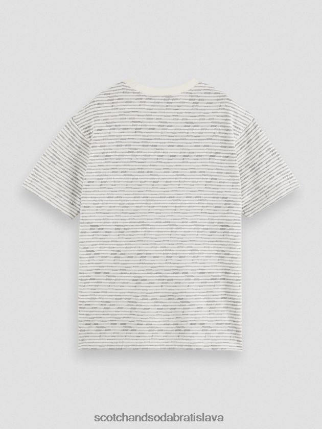 muži oblečenie combo a Scotch & Soda pruhované tričko s vreckami z organickej bavlny 4ZV00D396