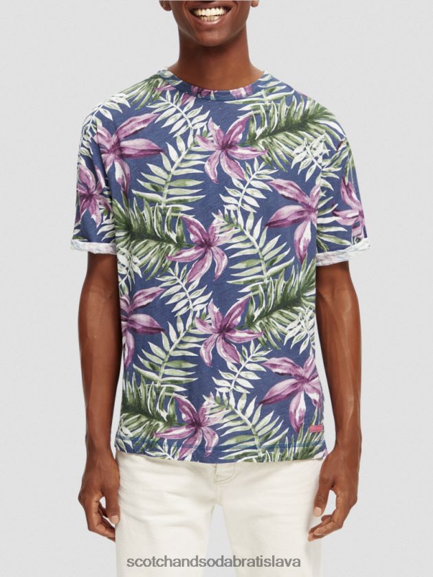 muži oblečenie combo a Scotch & Soda uvoľnené tričko s potlačou 4ZV00D374