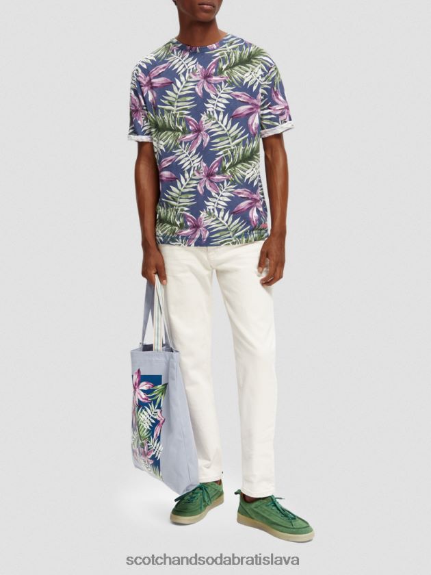 muži oblečenie combo a Scotch & Soda uvoľnené tričko s potlačou 4ZV00D374