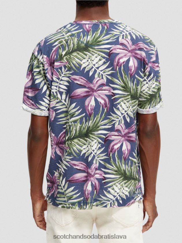 muži oblečenie combo a Scotch & Soda uvoľnené tričko s potlačou 4ZV00D374