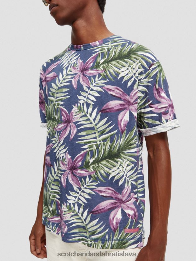 muži oblečenie combo a Scotch & Soda uvoľnené tričko s potlačou 4ZV00D374