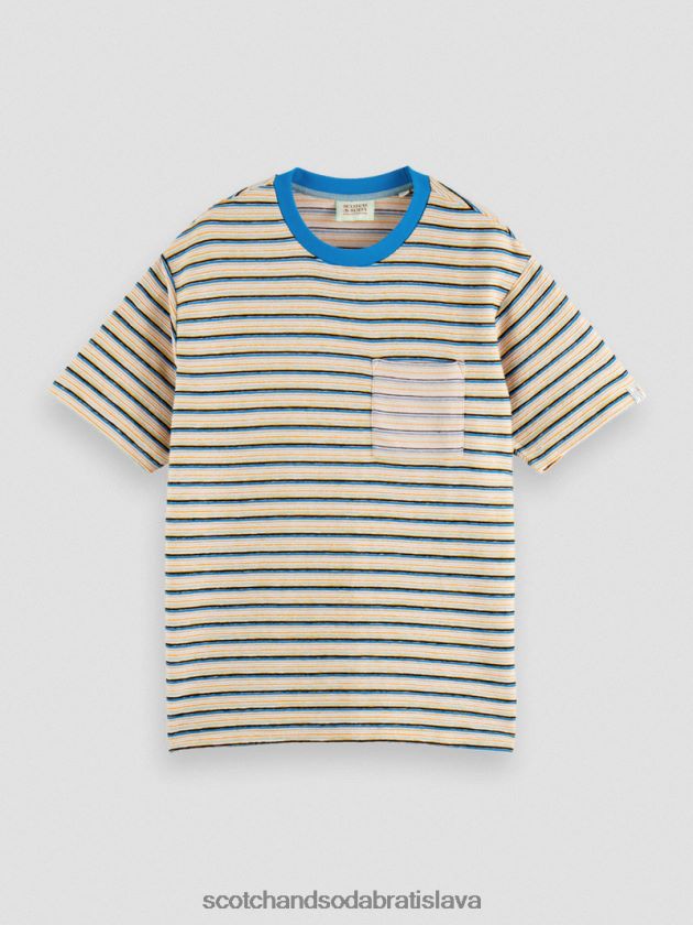 muži oblečenie combo b Scotch & Soda pruhované tričko s vreckami z organickej bavlny 4ZV00D395