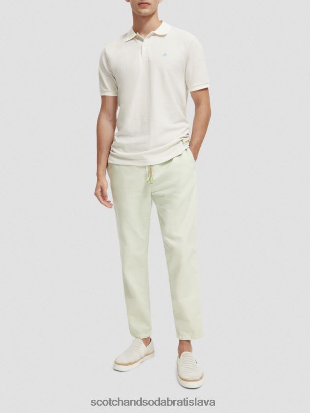 muži oblečenie denim biela melanž Scotch & Soda bio bavlnené polo 4ZV00D470