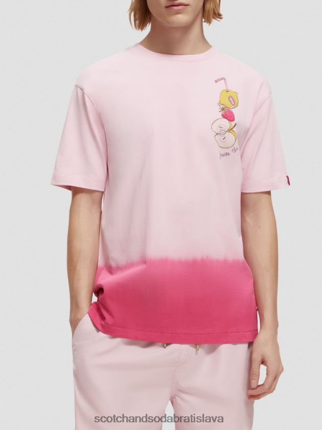 muži oblečenie kamenná ružová Scotch & Soda Umelecké tričko uvoľneného strihu 4ZV00D419