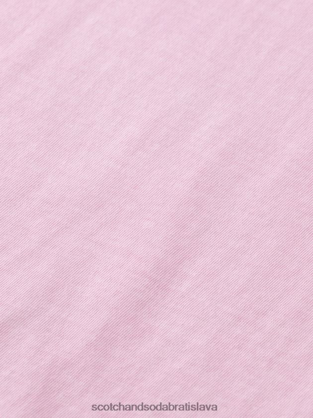 muži oblečenie kamenná ružová Scotch & Soda uvoľnené tričko so syrovým okrajom 4ZV00D387