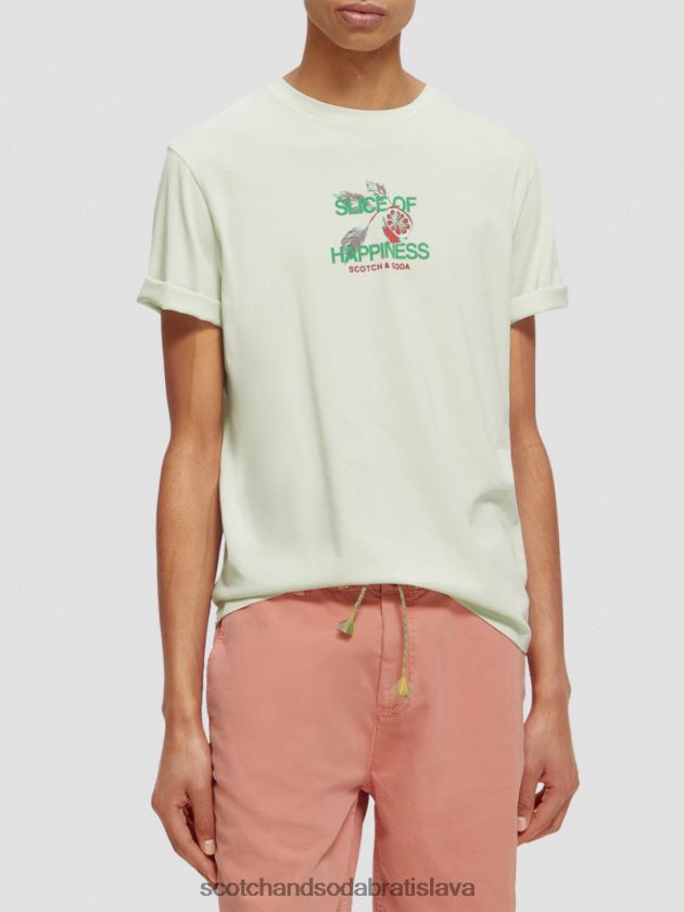 muži oblečenie mäta Scotch & Soda artwork tričko s výstrihom 4ZV00D381