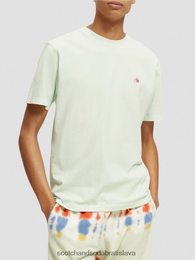 muži oblečenie mäta Scotch & Soda zafarbené tričko bežného strihu 4ZV00D433