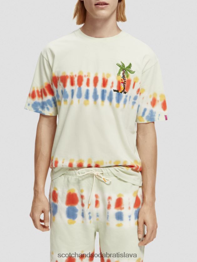 muži oblečenie mätová farba na kravatu Scotch & Soda vyšívané tričko s vyšívaným motívom 4ZV00D439
