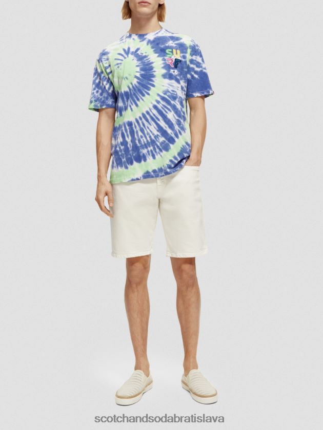 muži oblečenie modrá farba na kravaty Scotch & Soda vyšívané tričko s vyšívaným motívom 4ZV00D440