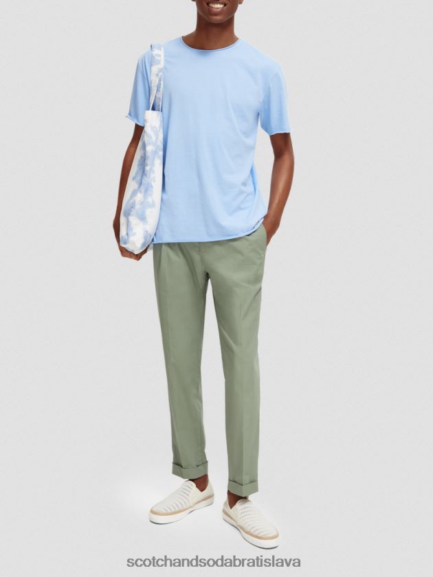 muži oblečenie morská modrá Scotch & Soda uvoľnené tričko so syrovým okrajom 4ZV00D383